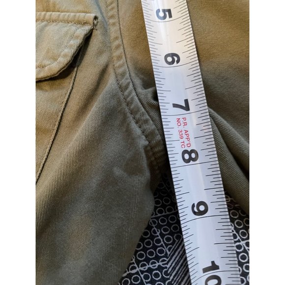 PUBLIC OPINION SHACKET SIZE LARGE ROSE PATCHES EMBROIDERED OLIVE GREEN UTILITY - Picture 8 of 9